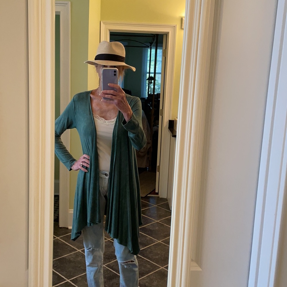 GREEN CARDIGAN sz Small